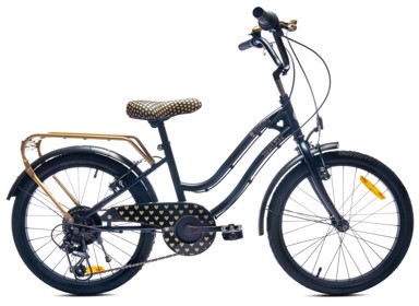 Dječji bicikl Heart Bike, 20", crno-zlatni